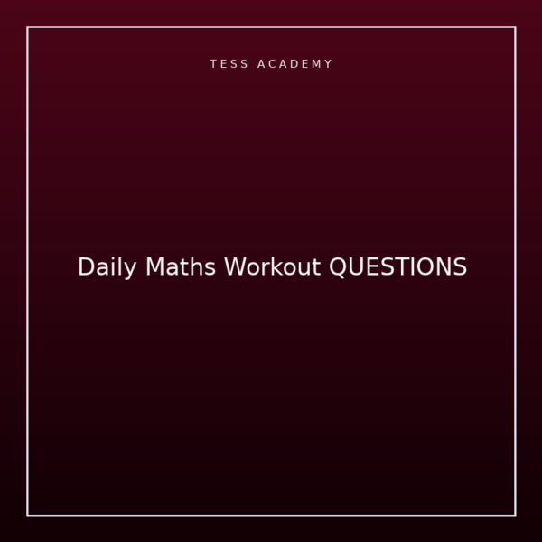 Daily Maths Workout QUESTIONS