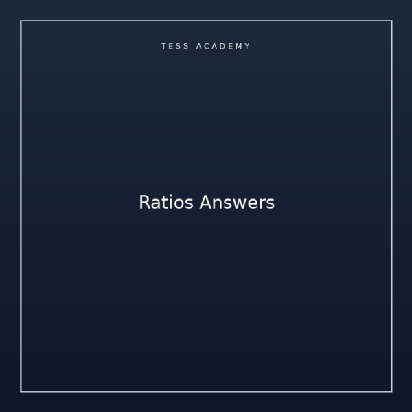 Ratios Answers