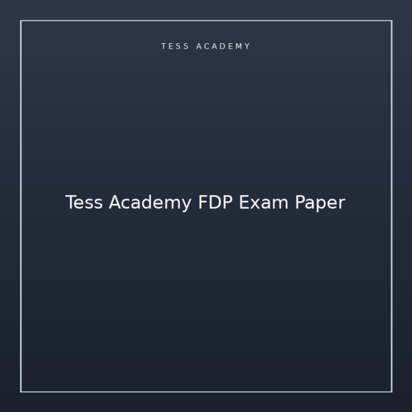 Tess Academy FDP Exam Paper