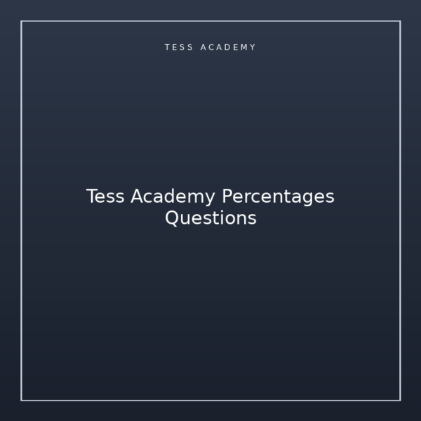 Tess Academy Percentages Questions