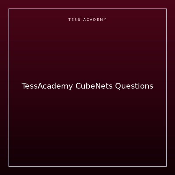TessAcademy CubeNets Questions