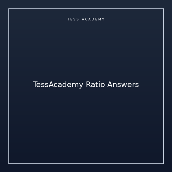 TessAcademy Ratio Answers