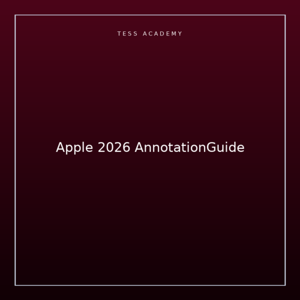 Apple 2026 AnnotationGuide