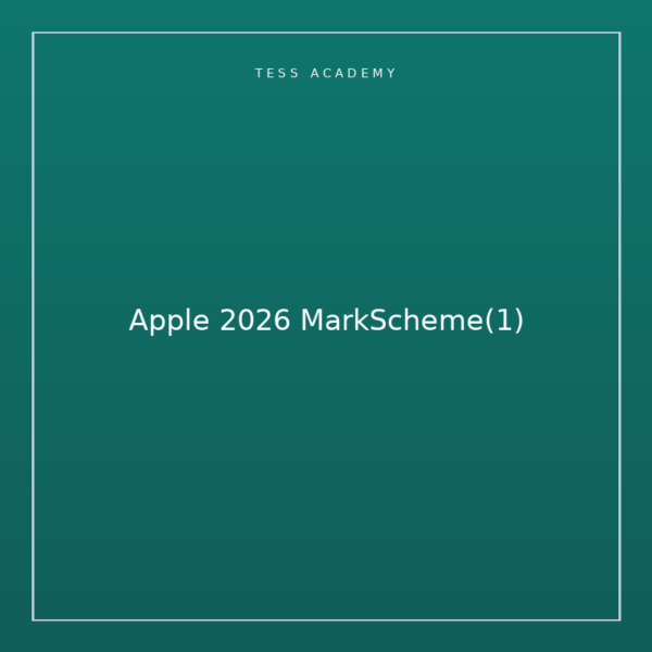 Apple 2026 MarkScheme(1)