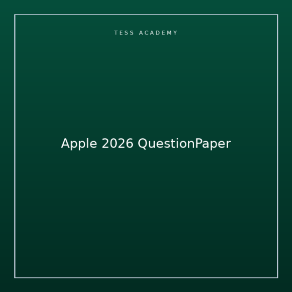 Apple 2026 QuestionPaper