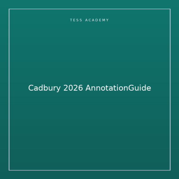 Cadbury 2026 AnnotationGuide