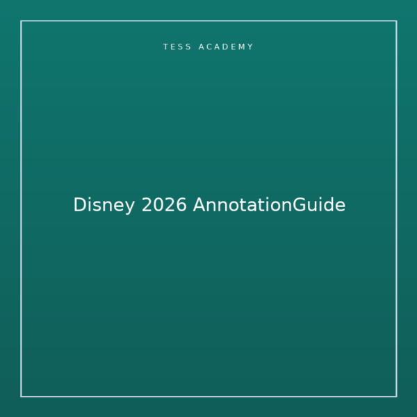 Disney 2026 AnnotationGuide