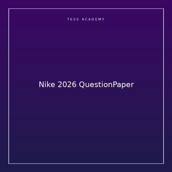 Nike 2026 QuestionPaper