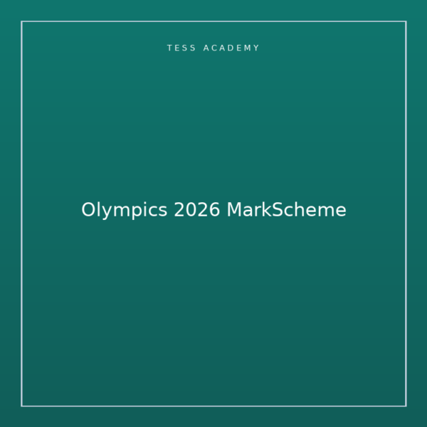 Olympics 2026 MarkScheme