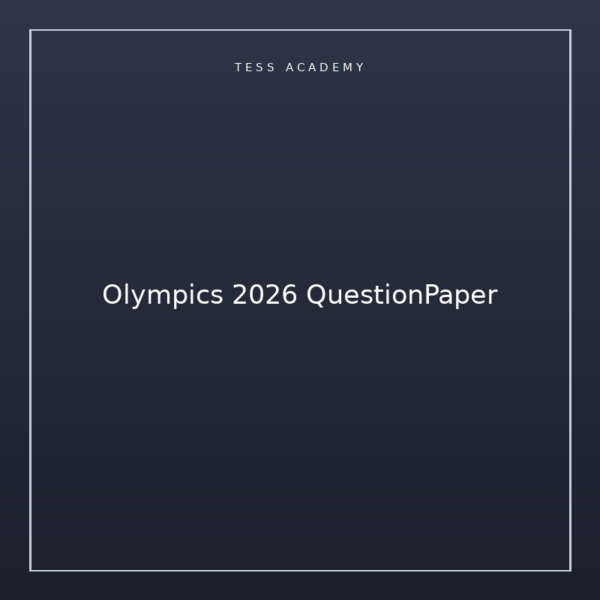 Olympics 2026 QuestionPaper