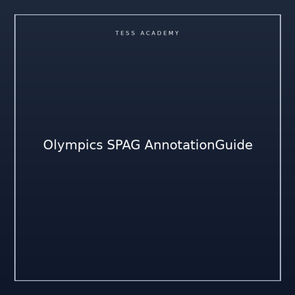 Olympics SPAG AnnotationGuide