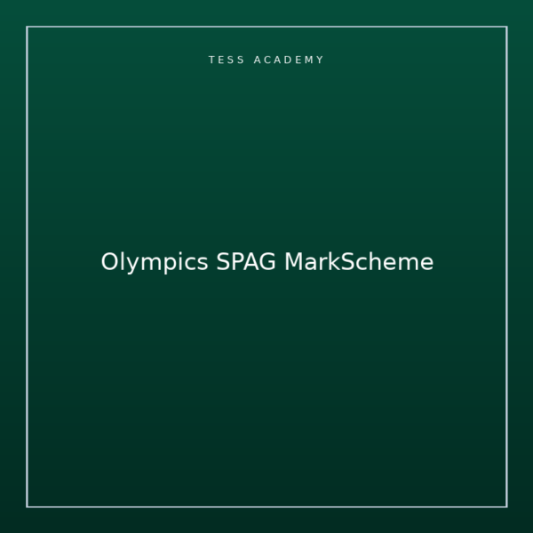Olympics SPAG MarkScheme