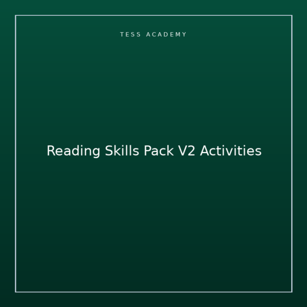 Reading Skills Pack V2 Activities