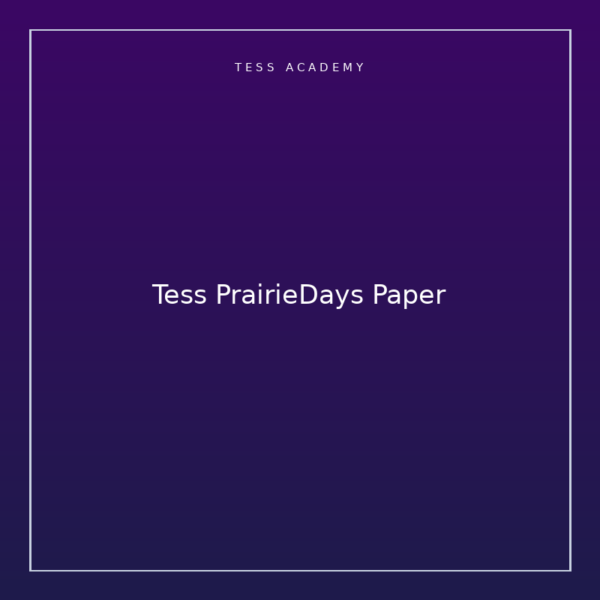 Tess PrairieDays Paper