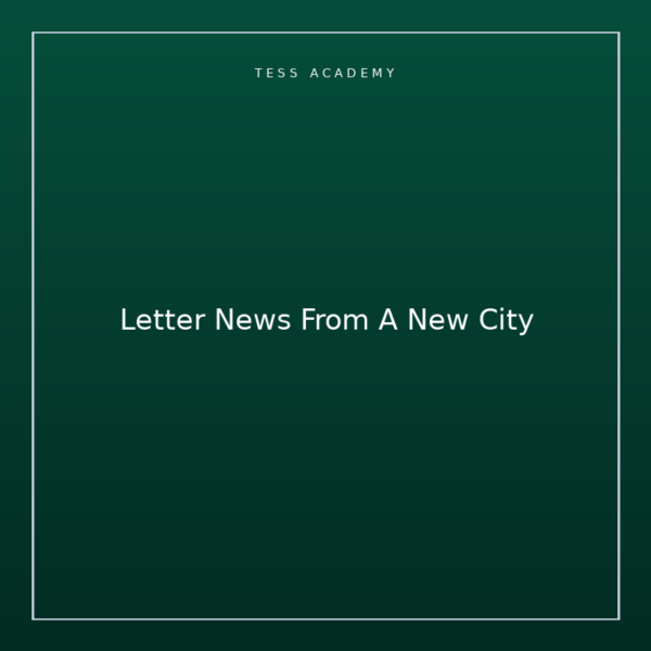 Letter News From A New City