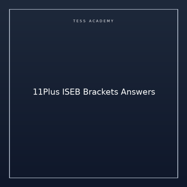 11Plus ISEB Brackets Answers
