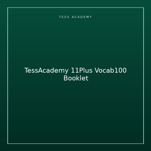TessAcademy 11Plus Vocab100 Booklet