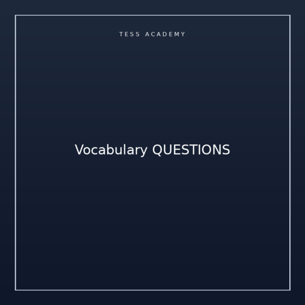 Vocabulary QUESTIONS