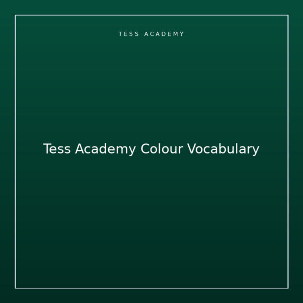 Tess Academy Colour Vocabulary