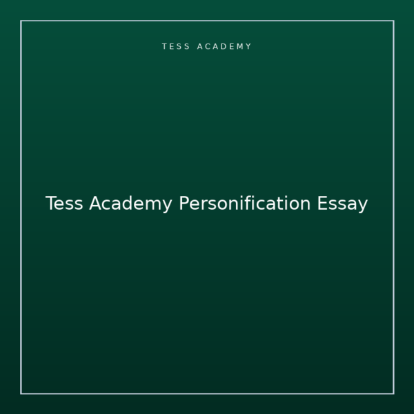 Tess Academy Personification Essay