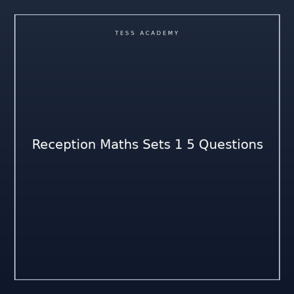 Reception Maths Sets 1 5 Questions