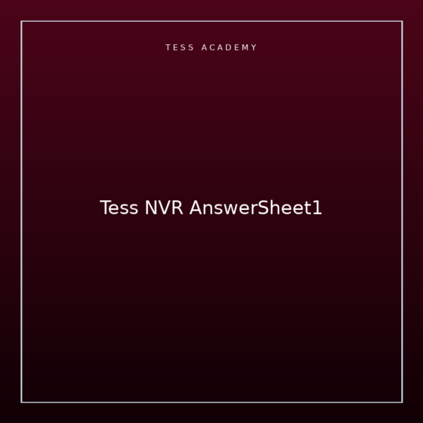 Tess NVR AnswerSheet1