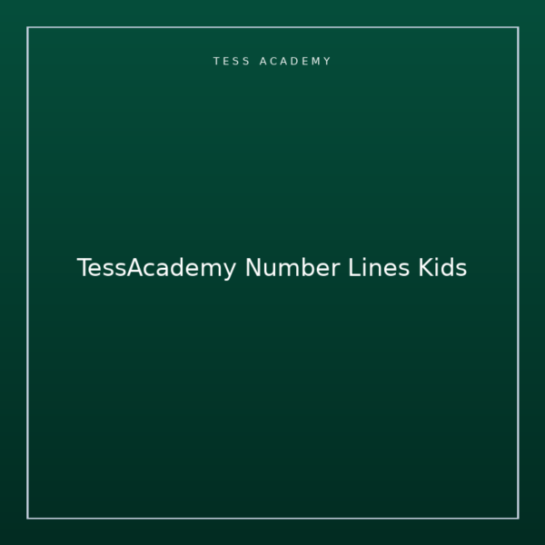 TessAcademy Number Lines Kids