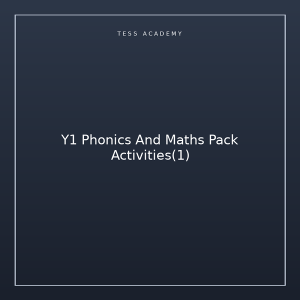 Y1 Phonics And Maths Pack Activities(1)