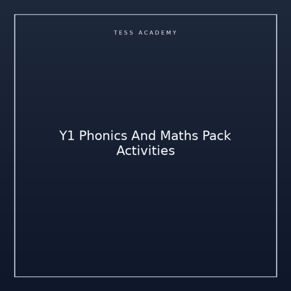 Y1 Phonics And Maths Pack Activities