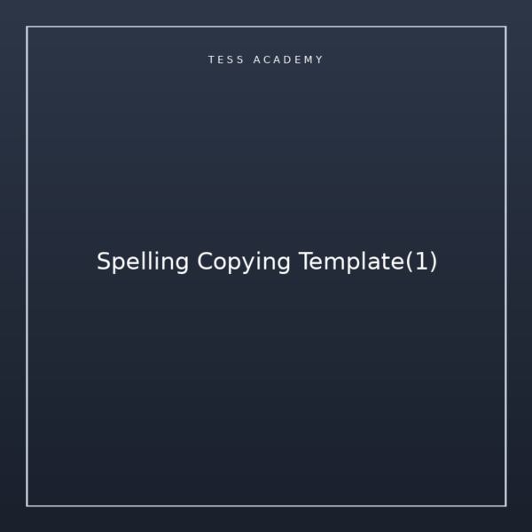 Spelling Copying Template(1)