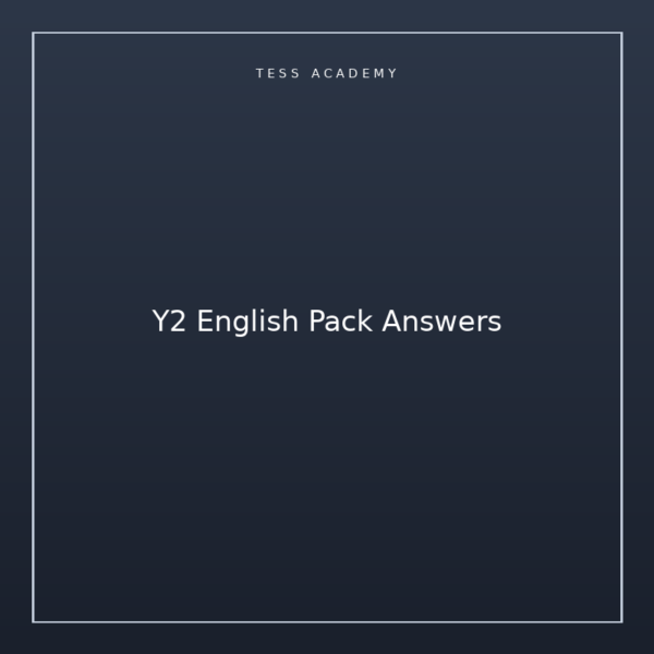 Y2 English Pack Answers