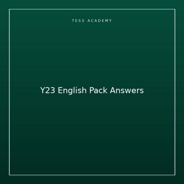 Y23 English Pack Answers