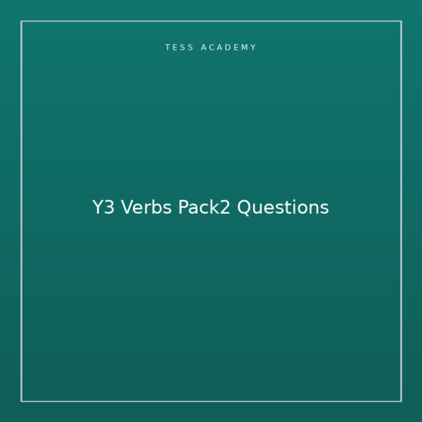 Y3 Verbs Pack2 Questions