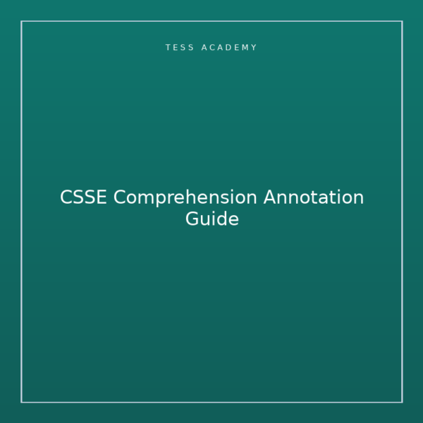 CSSE Comprehension Annotation Guide