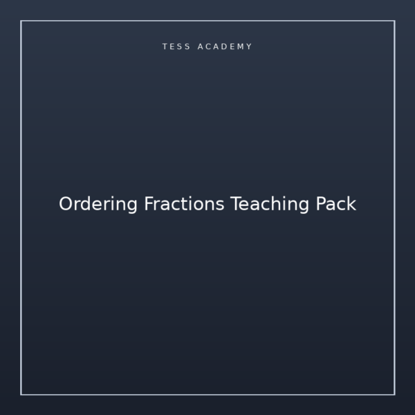 Ordering Fractions Teaching Pack