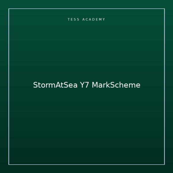 StormAtSea Y7 MarkScheme