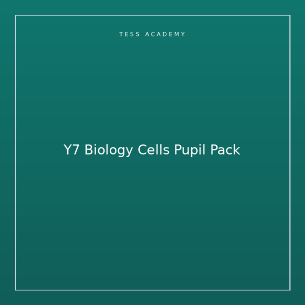 Y7 Biology Cells Pupil Pack