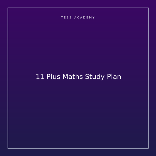 11 Plus Maths Study Plan